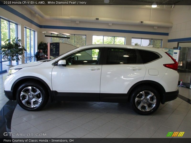 White Diamond Pearl / Ivory 2018 Honda CR-V EX-L AWD