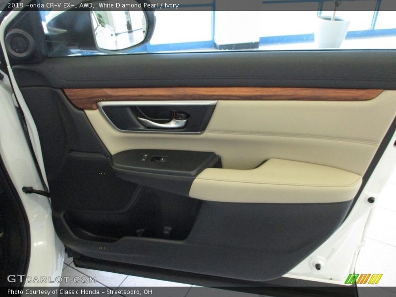 White Diamond Pearl / Ivory 2018 Honda CR-V EX-L AWD