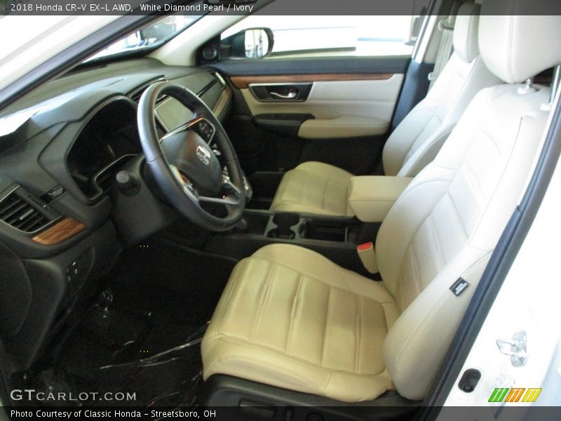 White Diamond Pearl / Ivory 2018 Honda CR-V EX-L AWD