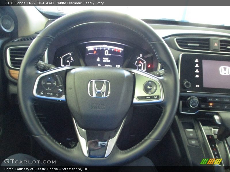 White Diamond Pearl / Ivory 2018 Honda CR-V EX-L AWD