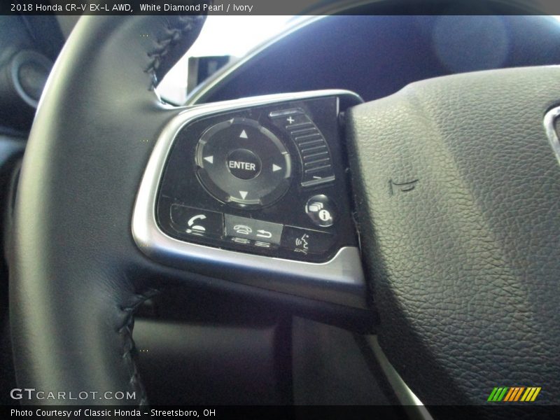 White Diamond Pearl / Ivory 2018 Honda CR-V EX-L AWD