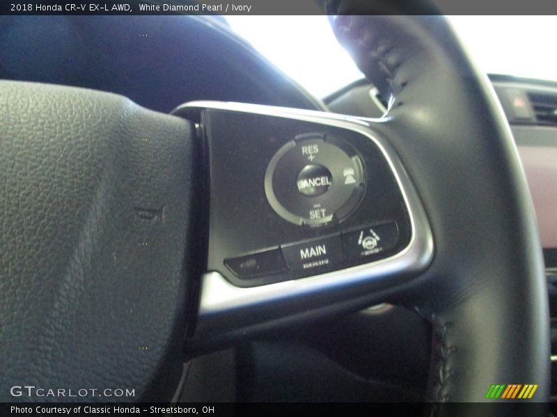 White Diamond Pearl / Ivory 2018 Honda CR-V EX-L AWD