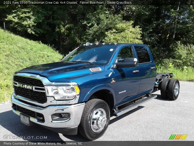 Patriot Blue Pearl / Diesel Gray/Black 2021 Ram 3500 Tradesman Crew Cab 4x4 Chassis