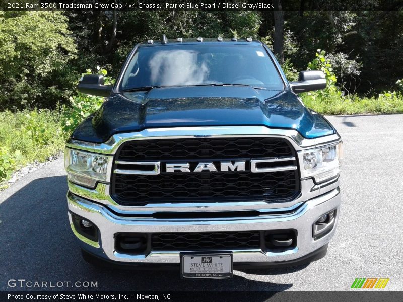 Patriot Blue Pearl / Diesel Gray/Black 2021 Ram 3500 Tradesman Crew Cab 4x4 Chassis