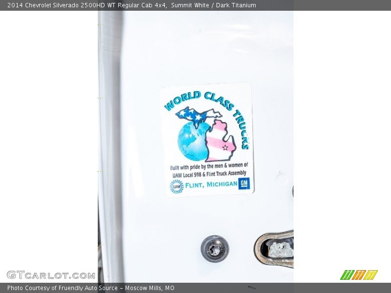 Summit White / Dark Titanium 2014 Chevrolet Silverado 2500HD WT Regular Cab 4x4