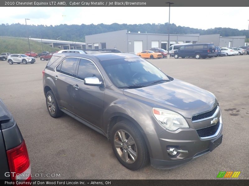 Cyber Gray Metallic / Jet Black/Brownstone 2010 Chevrolet Equinox LTZ AWD