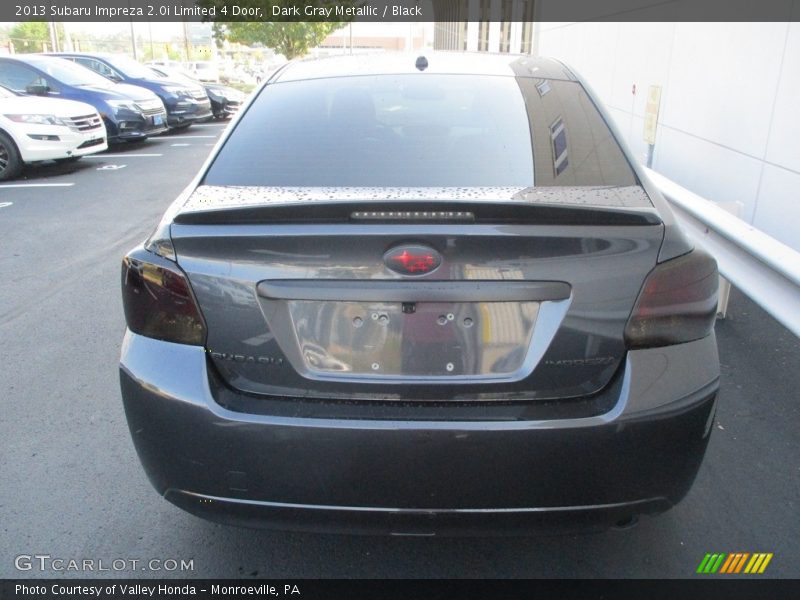 Dark Gray Metallic / Black 2013 Subaru Impreza 2.0i Limited 4 Door