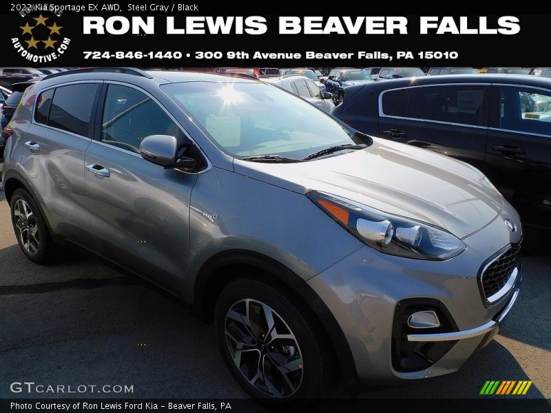 Steel Gray / Black 2022 Kia Sportage EX AWD