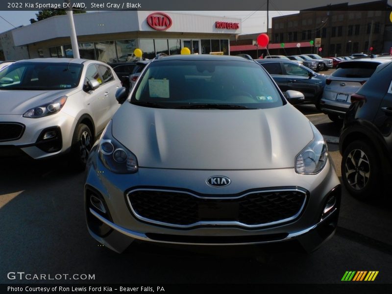 Steel Gray / Black 2022 Kia Sportage EX AWD