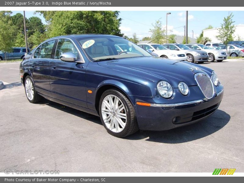 Indigo Blue Metallic / Ivory/Mocha 2007 Jaguar S-Type 3.0