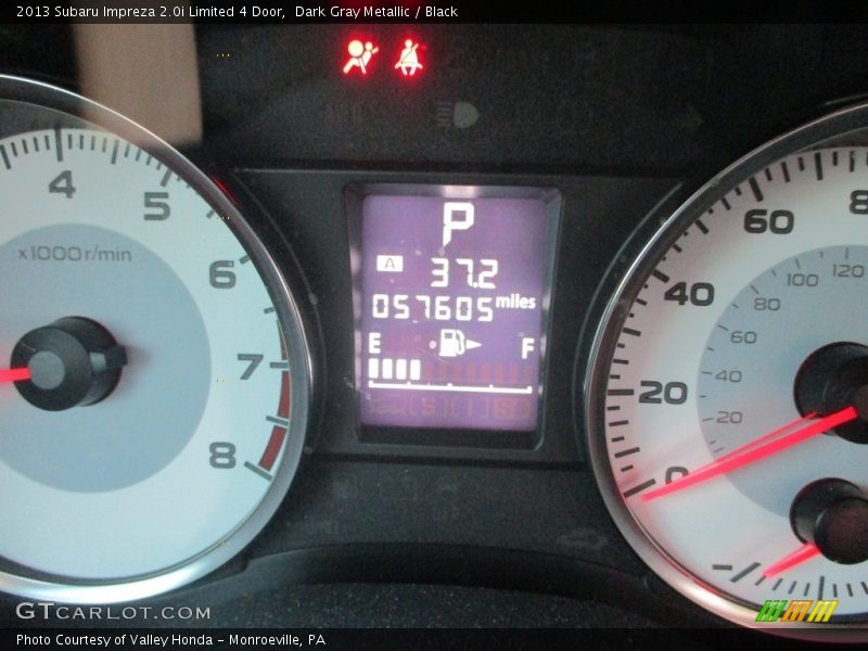 Dark Gray Metallic / Black 2013 Subaru Impreza 2.0i Limited 4 Door