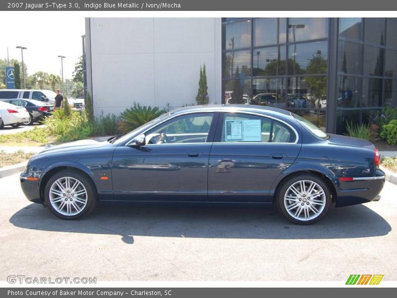 Indigo Blue Metallic / Ivory/Mocha 2007 Jaguar S-Type 3.0