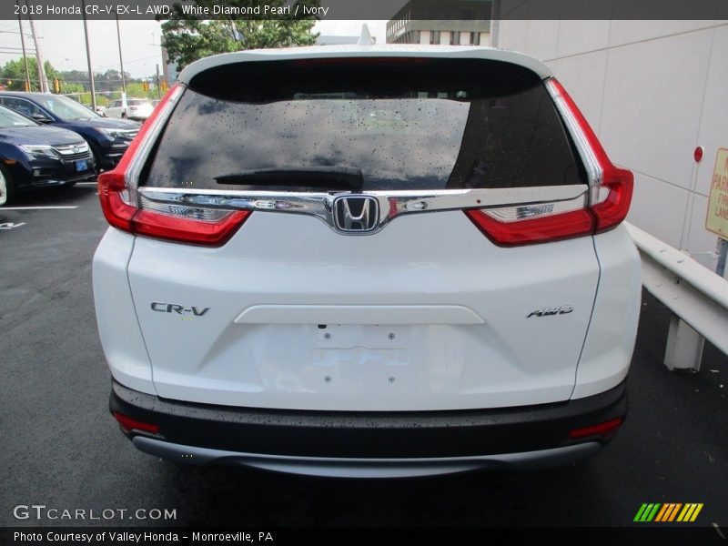 White Diamond Pearl / Ivory 2018 Honda CR-V EX-L AWD