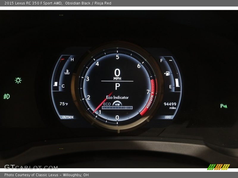  2015 RC 350 F Sport AWD 350 F Sport AWD Gauges