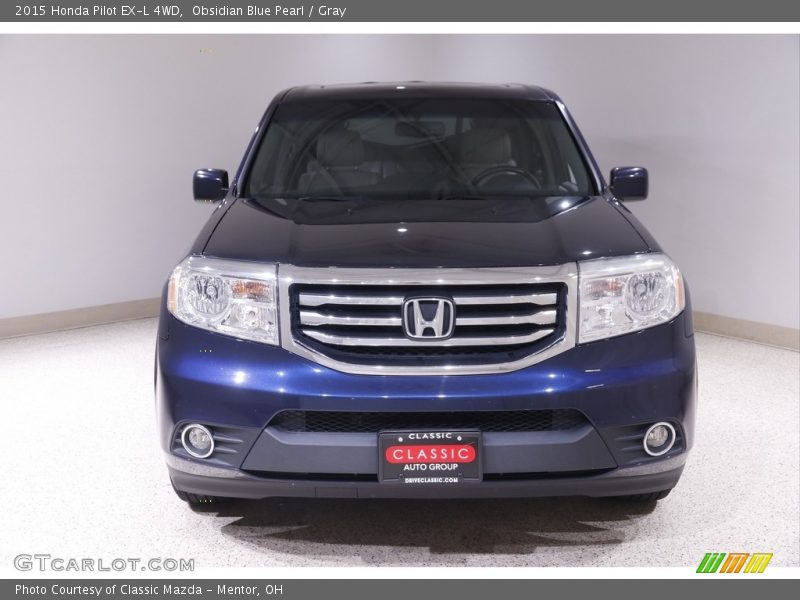 Obsidian Blue Pearl / Gray 2015 Honda Pilot EX-L 4WD