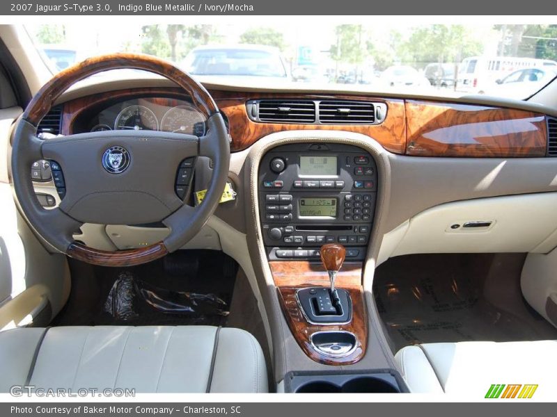 Indigo Blue Metallic / Ivory/Mocha 2007 Jaguar S-Type 3.0