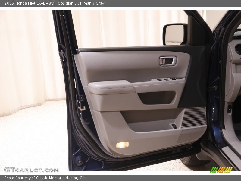Obsidian Blue Pearl / Gray 2015 Honda Pilot EX-L 4WD