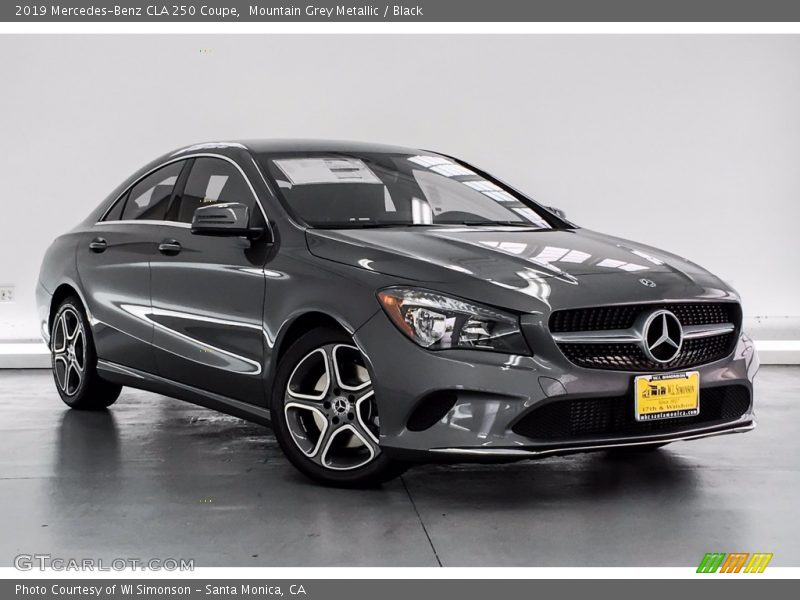 Mountain Grey Metallic / Black 2019 Mercedes-Benz CLA 250 Coupe
