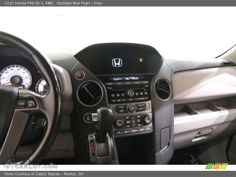 Obsidian Blue Pearl / Gray 2015 Honda Pilot EX-L 4WD