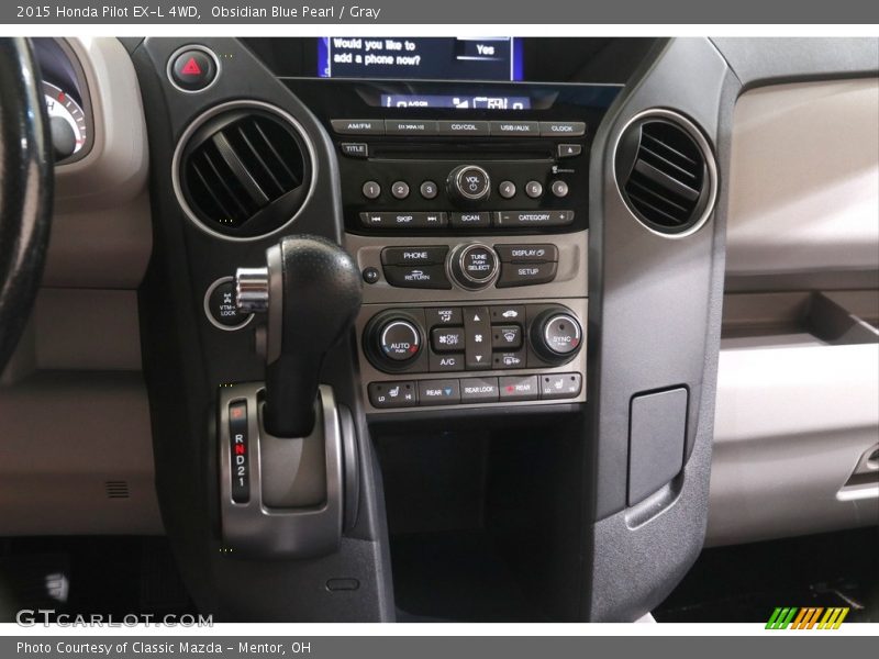Obsidian Blue Pearl / Gray 2015 Honda Pilot EX-L 4WD