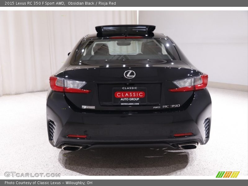Obsidian Black / Rioja Red 2015 Lexus RC 350 F Sport AWD