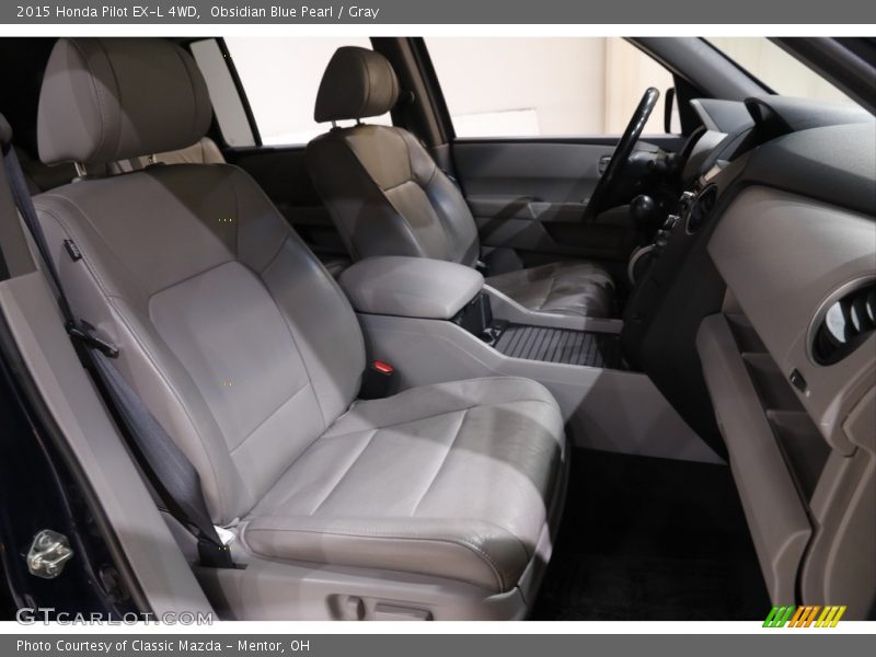 Obsidian Blue Pearl / Gray 2015 Honda Pilot EX-L 4WD