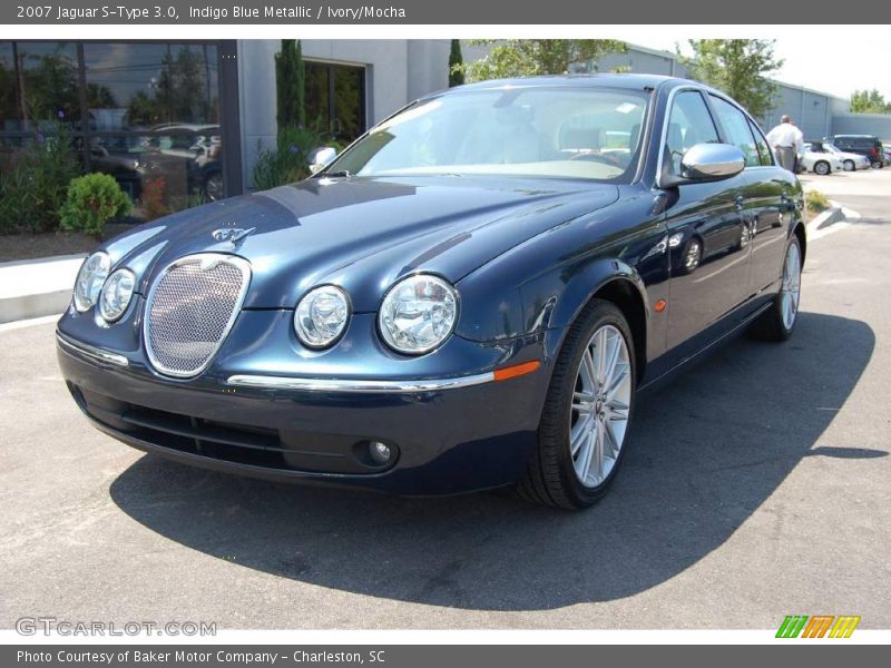 Indigo Blue Metallic / Ivory/Mocha 2007 Jaguar S-Type 3.0
