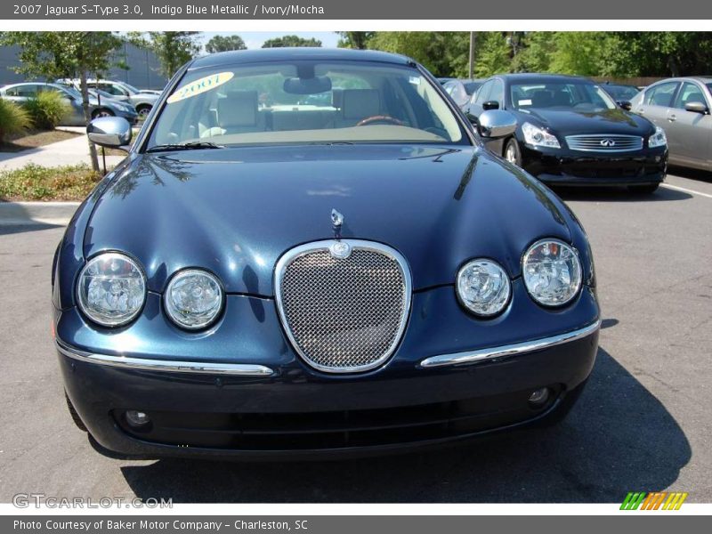 Indigo Blue Metallic / Ivory/Mocha 2007 Jaguar S-Type 3.0