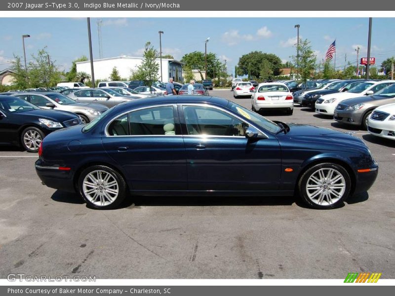 Indigo Blue Metallic / Ivory/Mocha 2007 Jaguar S-Type 3.0