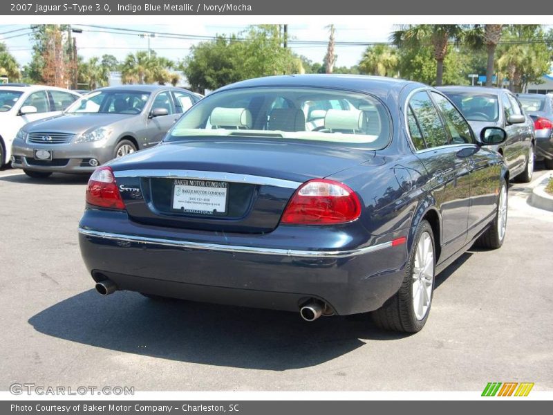 Indigo Blue Metallic / Ivory/Mocha 2007 Jaguar S-Type 3.0