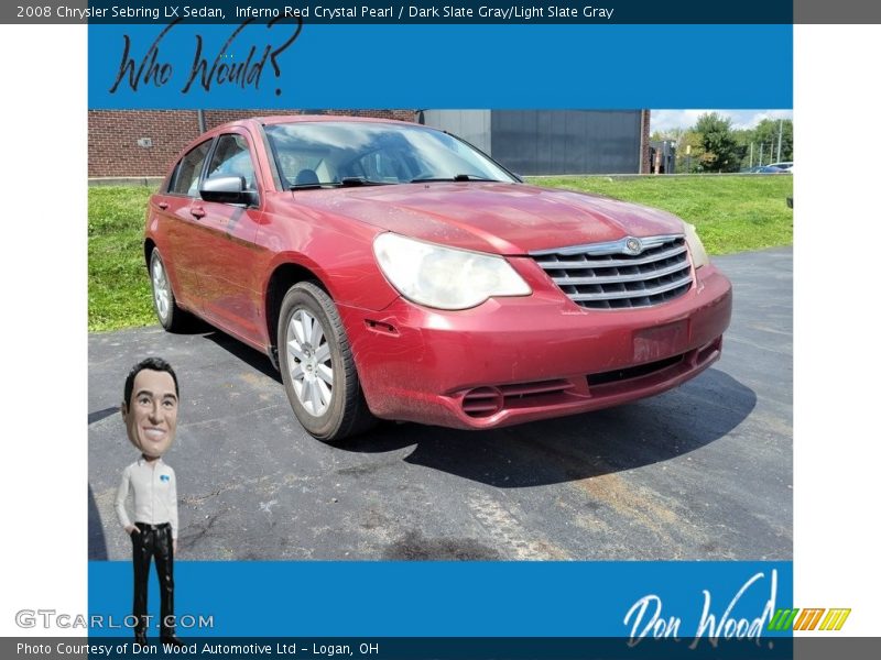 Inferno Red Crystal Pearl / Dark Slate Gray/Light Slate Gray 2008 Chrysler Sebring LX Sedan