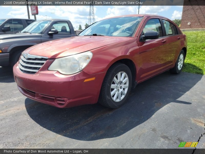 Inferno Red Crystal Pearl / Dark Slate Gray/Light Slate Gray 2008 Chrysler Sebring LX Sedan