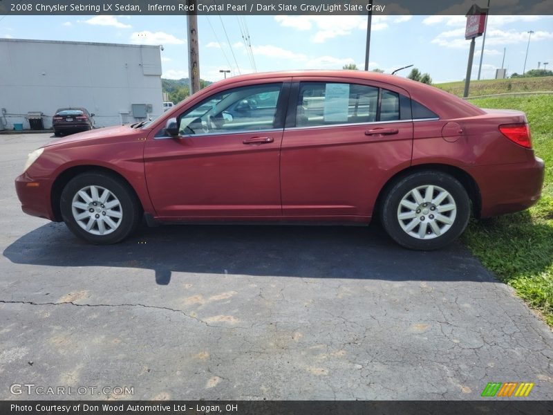 Inferno Red Crystal Pearl / Dark Slate Gray/Light Slate Gray 2008 Chrysler Sebring LX Sedan
