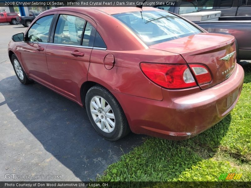 Inferno Red Crystal Pearl / Dark Slate Gray/Light Slate Gray 2008 Chrysler Sebring LX Sedan