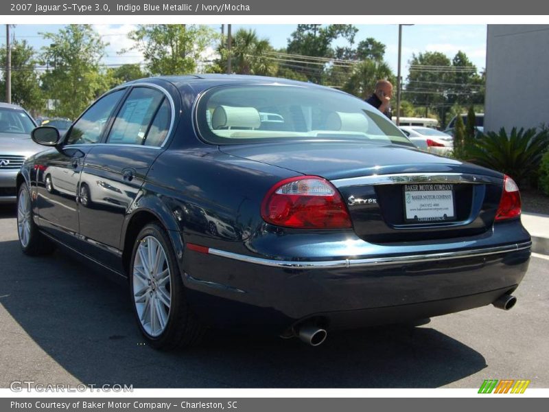 Indigo Blue Metallic / Ivory/Mocha 2007 Jaguar S-Type 3.0