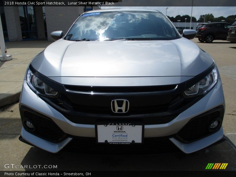 Lunar Silver Metallic / Black 2018 Honda Civic Sport Hatchback