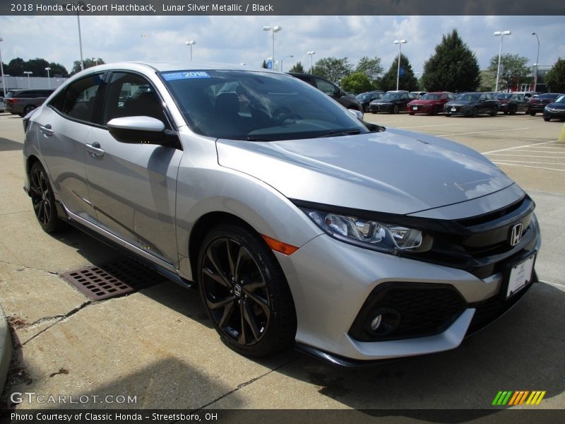 Lunar Silver Metallic / Black 2018 Honda Civic Sport Hatchback