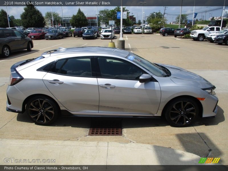Lunar Silver Metallic / Black 2018 Honda Civic Sport Hatchback