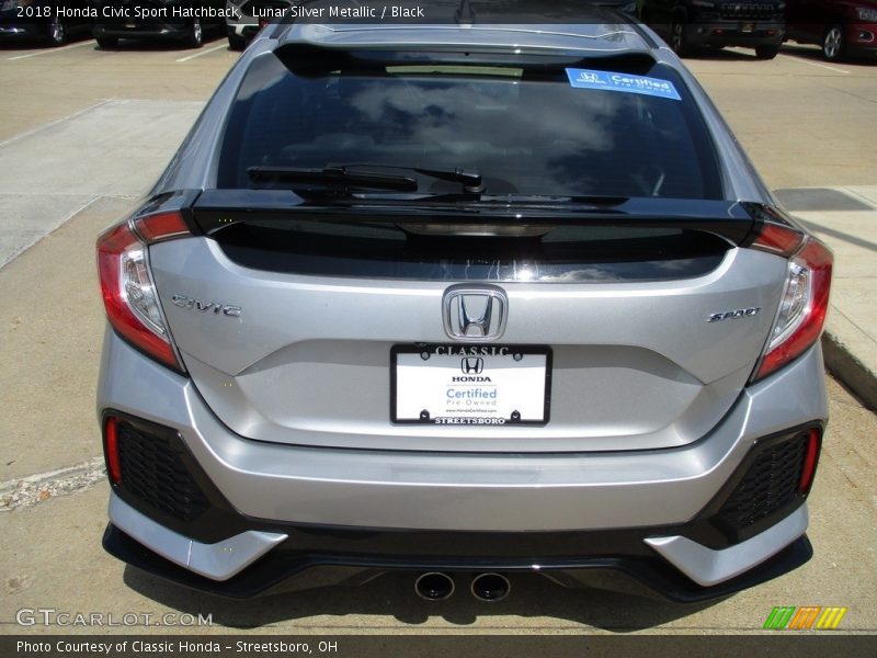 Lunar Silver Metallic / Black 2018 Honda Civic Sport Hatchback