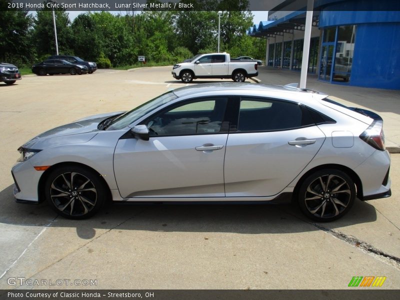 Lunar Silver Metallic / Black 2018 Honda Civic Sport Hatchback