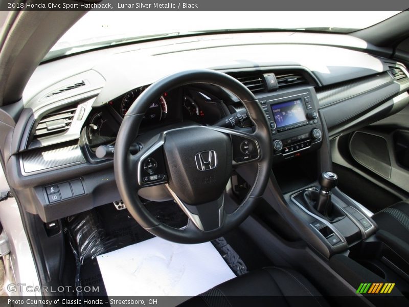 Lunar Silver Metallic / Black 2018 Honda Civic Sport Hatchback