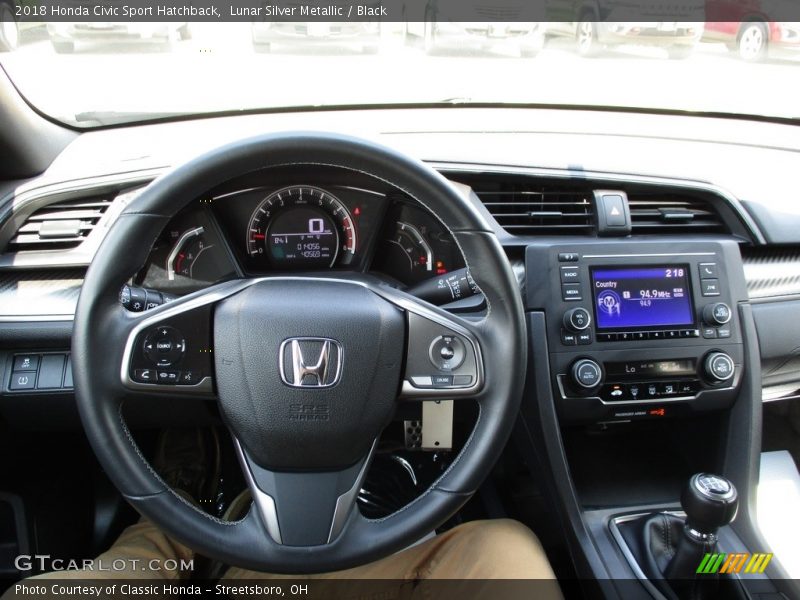 Lunar Silver Metallic / Black 2018 Honda Civic Sport Hatchback