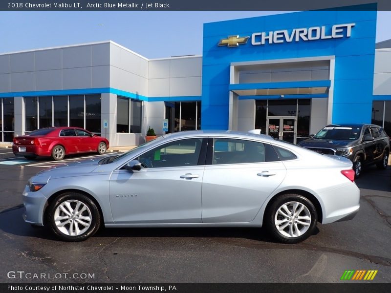 Arctic Blue Metallic / Jet Black 2018 Chevrolet Malibu LT