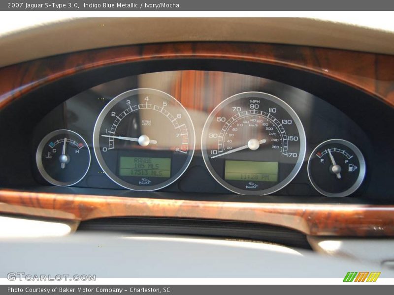 Indigo Blue Metallic / Ivory/Mocha 2007 Jaguar S-Type 3.0