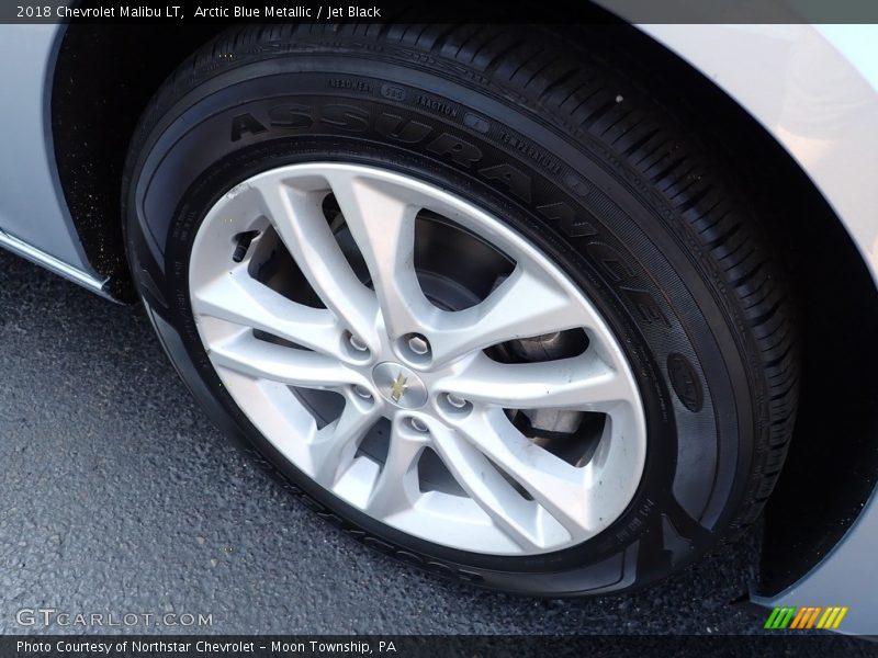 Arctic Blue Metallic / Jet Black 2018 Chevrolet Malibu LT