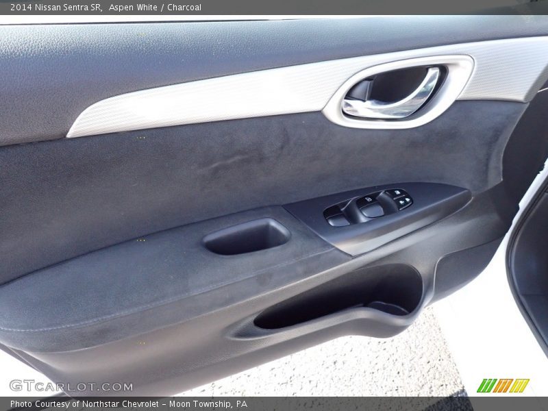 Aspen White / Charcoal 2014 Nissan Sentra SR
