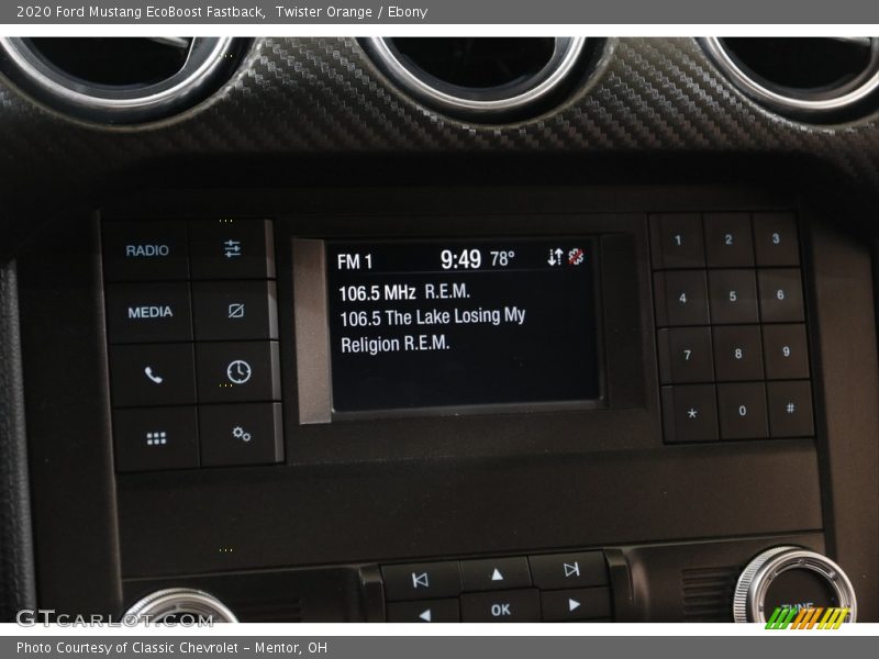 Controls of 2020 Mustang EcoBoost Fastback