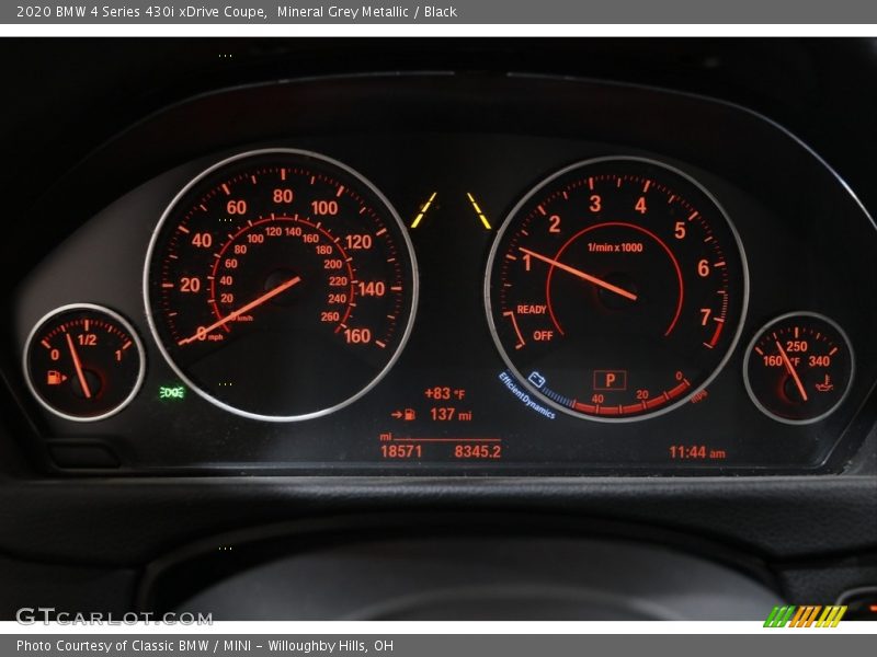 Mineral Grey Metallic / Black 2020 BMW 4 Series 430i xDrive Coupe