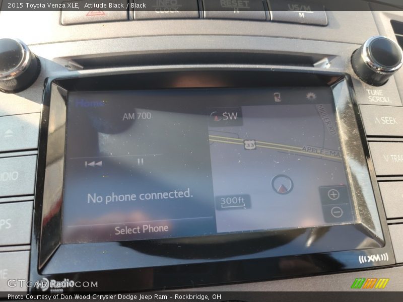 Navigation of 2015 Venza XLE