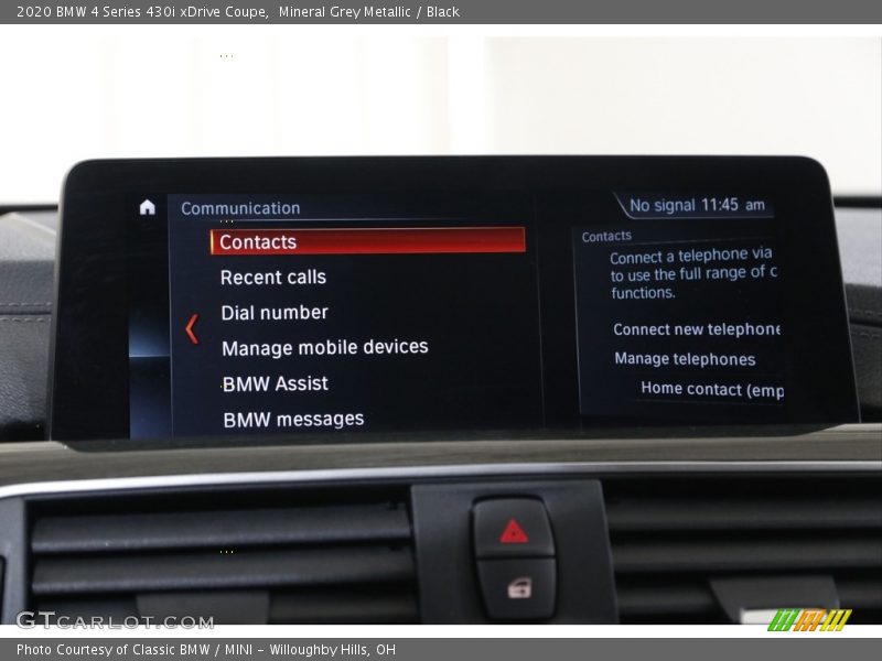 Mineral Grey Metallic / Black 2020 BMW 4 Series 430i xDrive Coupe